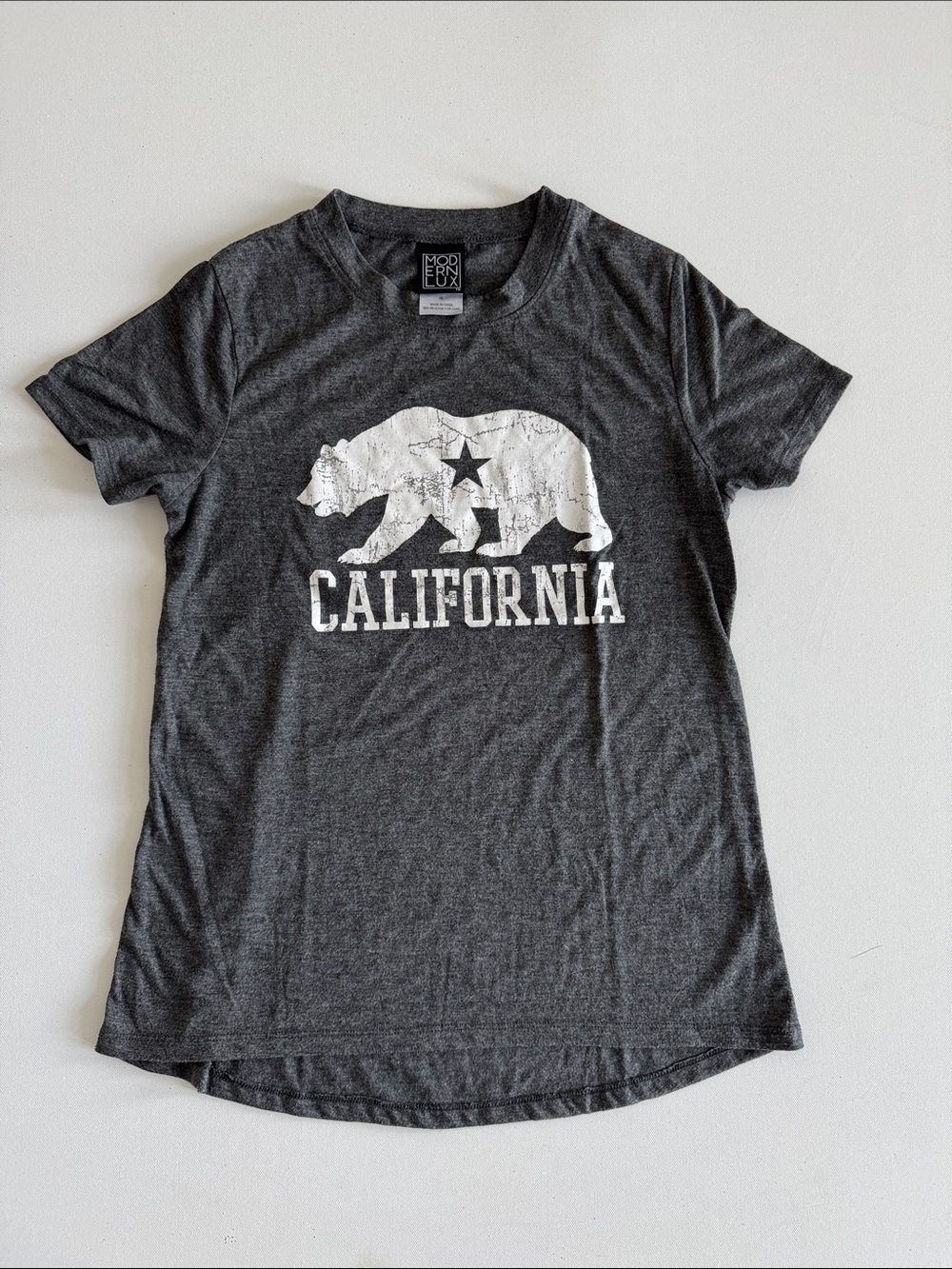 Modern Lux Charcoal California Bear Graphic Tee